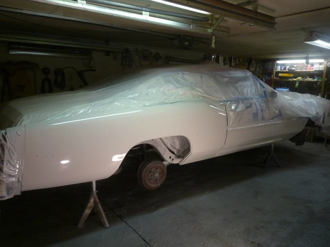 Lakka skjerm på Cadillac.